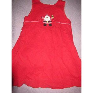 euc Funtasia too red cord Christmas &Valentine button back jumper dress girl ~6